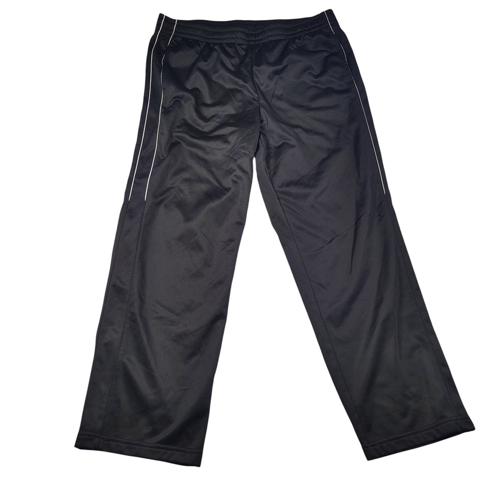 Tek Gear Mens Athletic Track‎ Pants Elastic Drawstring  Pockets Size XL Black